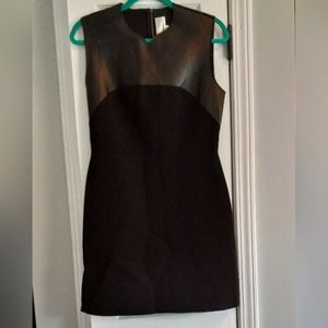 3.1 PHILLIP LIM LEATHER TRIM MINI DRESS